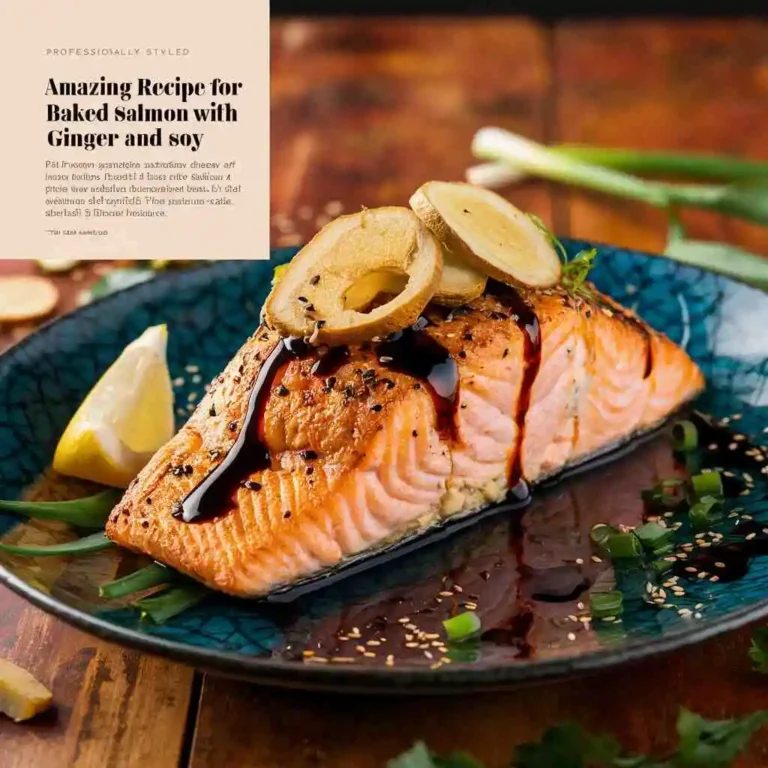 Amazing Recipe for Baked Salmon with Ginger and Soy