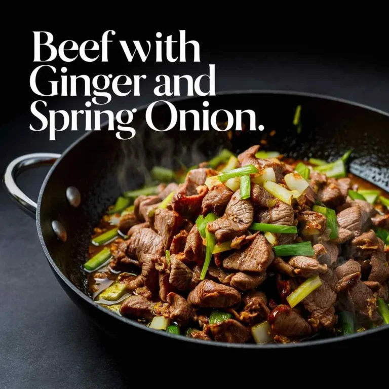 beef with ginger and spring onion