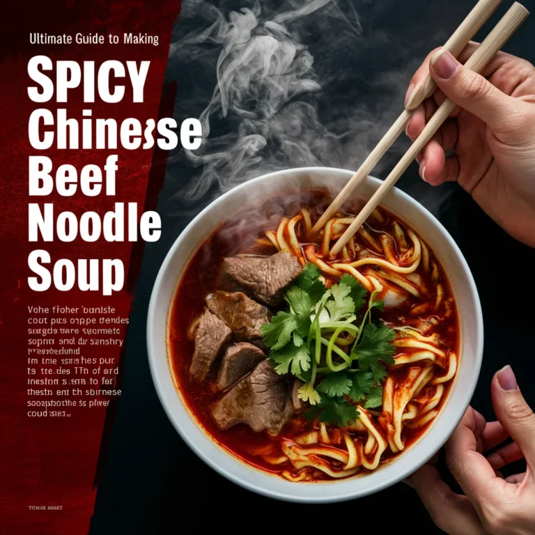 Ultimate Guide to Making Spicy Chinese Beef Noodle Soup